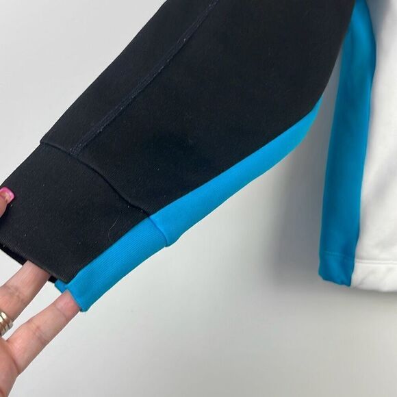 DKNY Sport Women's Half Zip Pull Over Fleece Sweatshirt Black & White Small - Picture 5 of 10